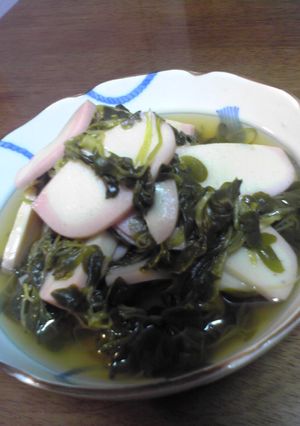 つまみ菜とかまぼこのさっと煮-レシピのメイン写真