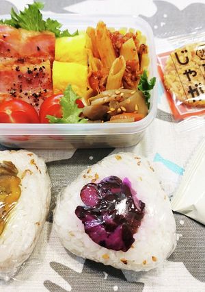 高１！男子弁当！漬け物のおにぎり　19-レシピのメイン写真