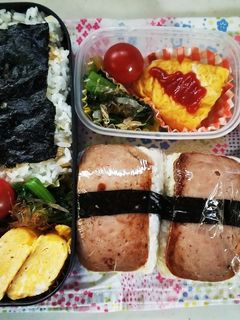 のり弁&スパム握り(5.10)-レシピのメイン写真