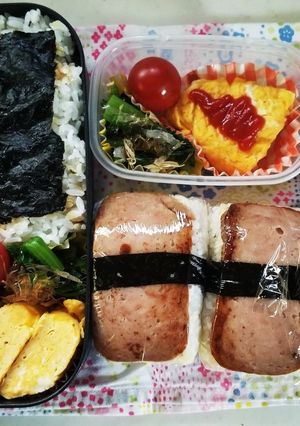 のり弁&スパム握り(5.10)-レシピのメイン写真