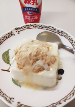 豆腐きな粉の練乳ヘルシーおやつにどうぞ-レシピのメイン写真