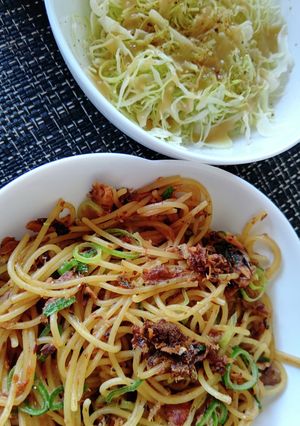 味噌イワシのずぼらパスタ-レシピのメイン写真