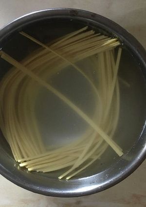 乾燥パスタを生パスタっぽくする下拵え-レシピのメイン写真