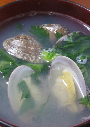 ♫♬あさりと春菊の味噌汁♫♬-レシピのメイン写真