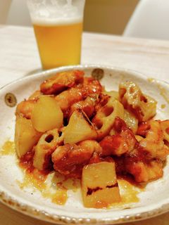 15分!!鶏ももと大根蓮根甘辛炒め-レシピのメイン写真