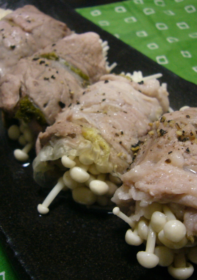おぼろ昆布とエノキの豚肉蒸し-レシピのメイン写真