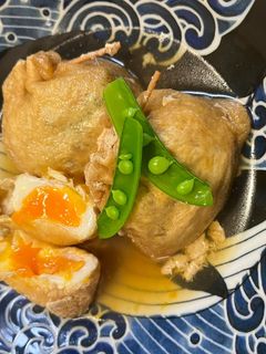半熟卵の巾着煮-レシピのメイン写真