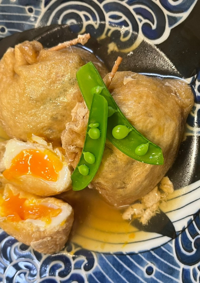 半熟卵の巾着煮-レシピのメイン写真