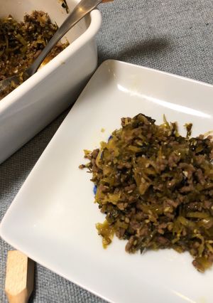 高菜の甘辛そぼろ-レシピのメイン写真