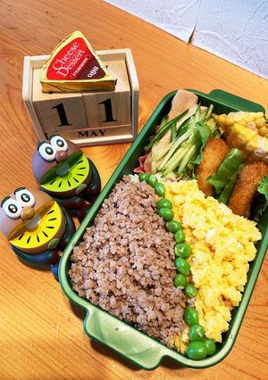高一長女　お弁当(二色丼)-レシピのメイン写真