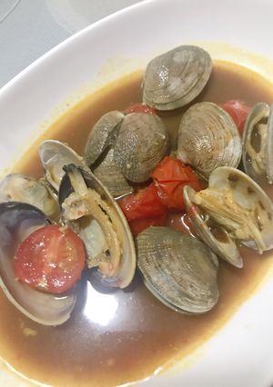 簡単アサリとミニトマトのスープのカレー-レシピのメイン写真