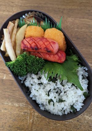 JK☆ワカメご飯弁当♪-レシピのメイン写真