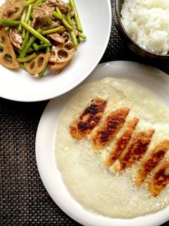 ニンニクの芽餃子&ニンニクの芽炒め-レシピのメイン写真