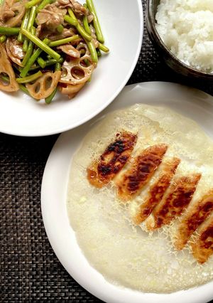ニンニクの芽餃子&ニンニクの芽炒め-レシピのメイン写真