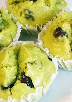 黒豆甘納豆と粉末茶の米粉蒸しパン-レシピのメイン写真