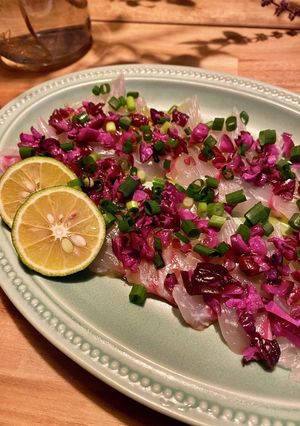 鯛のしば漬けカルパッチョ-レシピのメイン写真