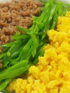 我が家の三色そぼろ丼-レシピのメイン写真