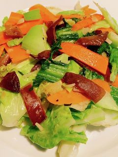 きくらげとキャベツ、青梗菜の炒め物-レシピのメイン写真