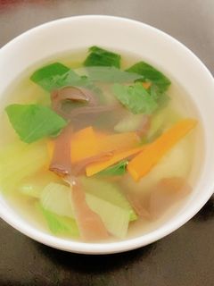 きくらげと青梗菜のいりこ出汁スープ-レシピのメイン写真