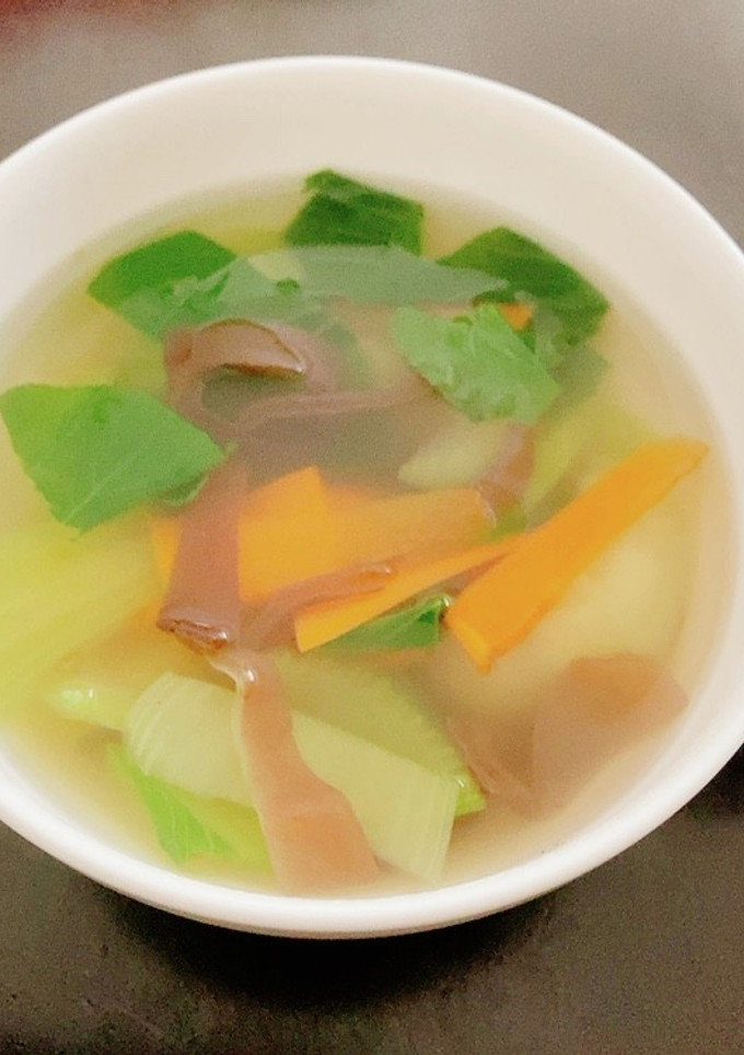 きくらげと青梗菜のいりこ出汁スープ-レシピのメイン写真