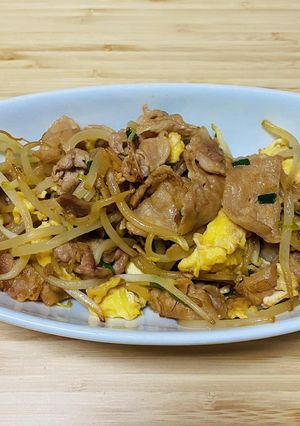 【パパッと簡単！】豚バラもやしの卵炒め-レシピのメイン写真