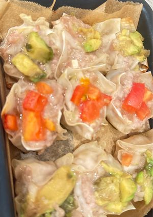 簡単・アボカド・トマト乗せしゅうまい美味-レシピのメイン写真