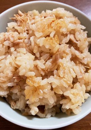 ツナとなめ茸の炊き込みご飯-レシピのメイン写真