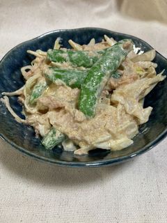 スナップエンドウのカレーマヨ和え-レシピのメイン写真