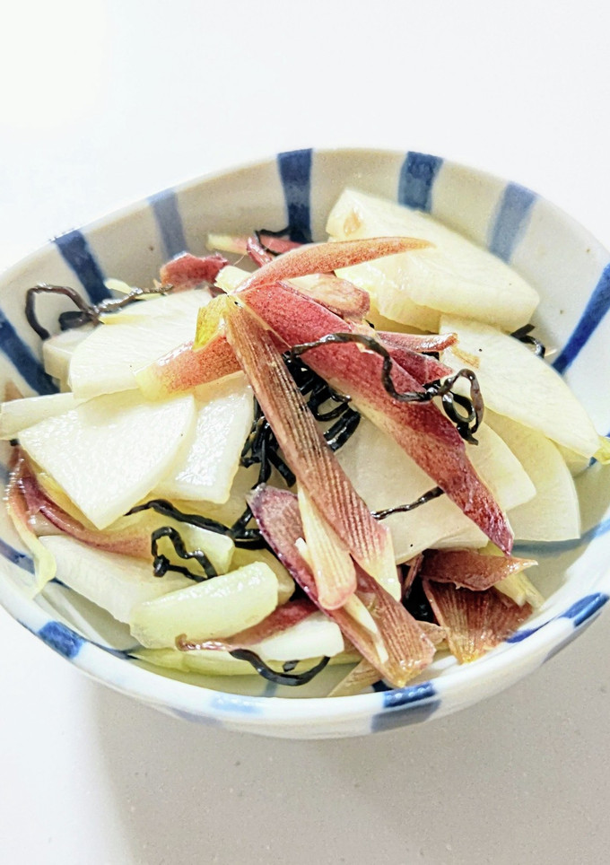 大根とみょうがの塩昆布酢和え-レシピのメイン写真