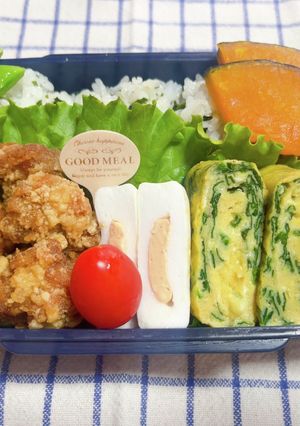 時短お弁当盛り付け記録　唐揚げ弁当-レシピのメイン写真
