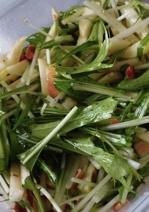 水菜りんごサラダ-レシピのメイン写真