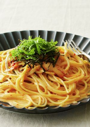 生クリーム不要！キムチのクリーム風パスタ-レシピのメイン写真