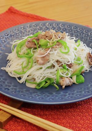 新しょうがとピーマンの焼きビーフン-レシピのメイン写真