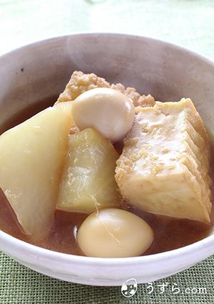 うずらと厚揚げの角煮風【うずら.com】-レシピのメイン写真