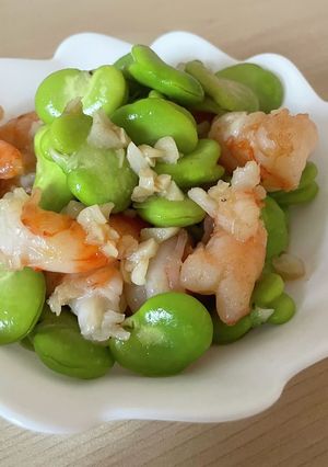海老とそら豆のアーリオオーリオ-レシピのメイン写真