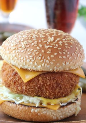 シーフードグラタンコロッケバーガー-レシピのメイン写真