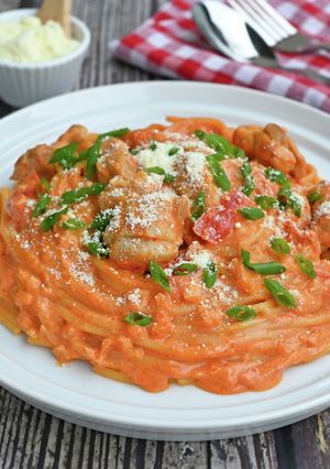 韓国風ロゼクリームチキンパスタ-レシピのメイン写真