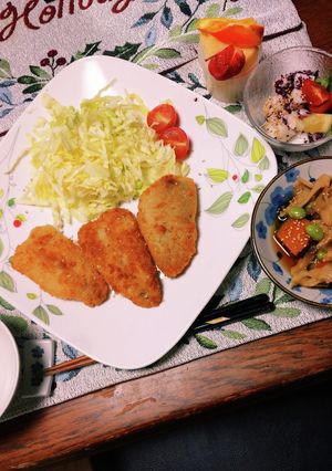 鯵フライをカラット揚げて白ごまon！-レシピのメイン写真