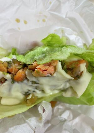 鮭レタスチーズバーガー-レシピのメイン写真