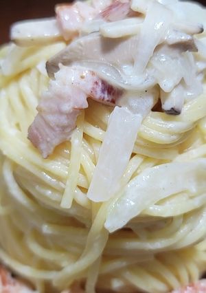 ベーコンの牛乳パスタ-レシピのメイン写真
