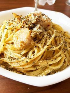 ホタテとしらすのジェノベーゼパスタ-レシピのメイン写真
