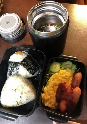 ☆おにぎり弁当☆唐揚げ・大葉&甘酢生姜-レシピのメイン写真