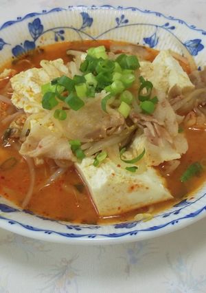 ☘️レンジでお手軽豚キムチ豆腐☘️-レシピのメイン写真