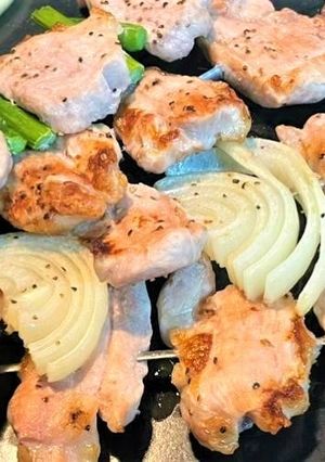 簡単♪豚ブロックと夏野菜で手作り串焼き-レシピのメイン写真