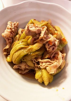 茄子と豚肉のしゃぶ風ピリ辛和え-レシピのメイン写真