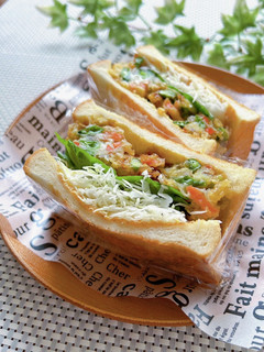 ランチ・お弁当に!かき揚げトーストサンド-レシピのメイン写真