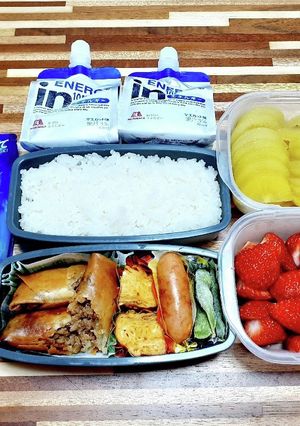 中学生男子陸上記録会弁当23年5月13日-レシピのメイン写真