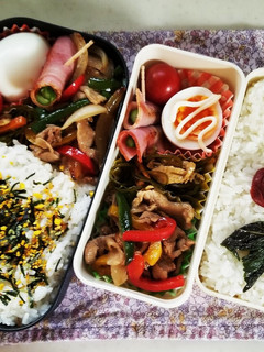 豚肉パプリカ炒め弁当(5.12)-レシピのメイン写真