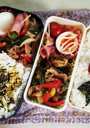 豚肉パプリカ炒め弁当(5.12)-レシピのメイン写真