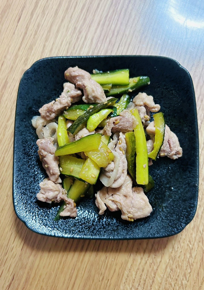 豚こまときゅうりの炒め物（焼肉のタレ）-レシピのメイン写真
